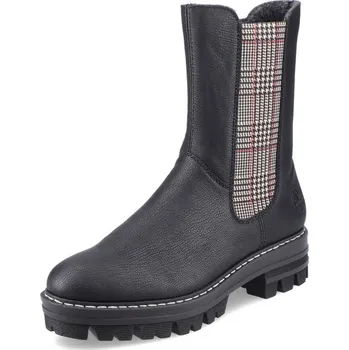 Dámská zimní obuv DÁMSKÉ KOTNÍKOVÉ BOTY RIEKER 76190-01 ČERNÁ Barva: Černá, Velikost: 37