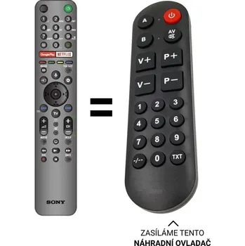 Dálkový ovladač Sony RMF-TX611E náhradní dálkový ovladač pro seniory