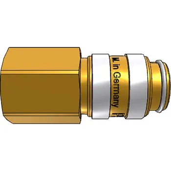 Příslušenství ke kompresoru MOSAZ rychlospojka přímá jednostranně uzavíratelná G1/8"vni s ventilem Rectus Parker 21KAIW10MPX