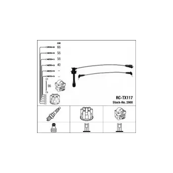 Zapalovací kabel Sada kabelů pro zapalování NGK RC-TX117 - TOYOTA