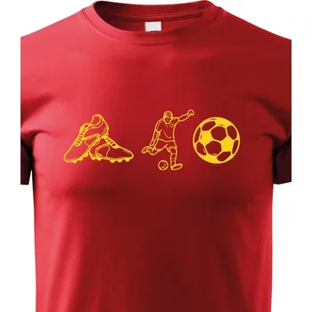 Chlapecké tričko Dětské tričko - Fotbal znaky, Barva Červená, Velikost 146 cm/10 roků, Canvas Dětské tričko Bezvatriko.cz 1564 - DTF/DTG