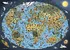 Puzzle Dino Kreslená mapa světa 1000 dílků
