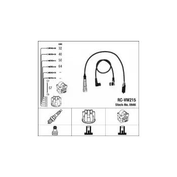 Zapalovací kabel Sada kabelů pro zapalování NGK RC-VW215 - SEAT, VW