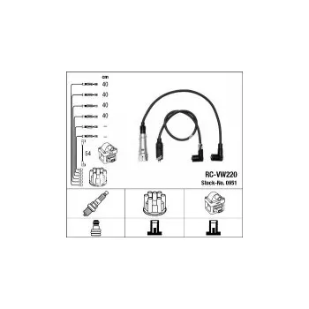 Zapalovací kabel Sada kabelů pro zapalování NGK RC-VW220