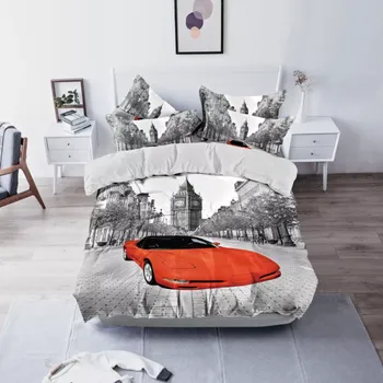 Povlečení Numberoplus 3D povlečení oboustranné - Londýn, auto