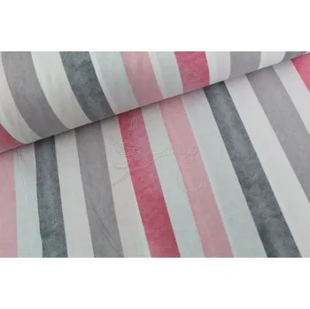 Proužek růžový - bavlněné plátno, šíře 240cm