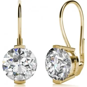 Náušnice Couple, Elegantní náušnice Claire, žluté zlato se zirkony, 6830537-0-0-1