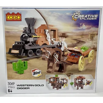 ostatní stavebnice Cogo 3v1 Divoký západ 212 ks