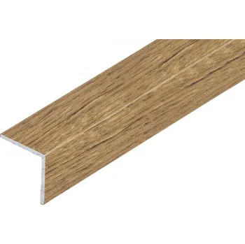 Stavební profil Schodová hrana samolepící Cezar 20x20mm 1,35m dub pálený