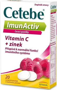 Stada Arzneimittel Cetebe ImunActiv Vitamin C + zinek 20 pas.