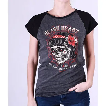 Dámské tričko Dámské Triko BLACK HEART SARINA RG Barva: šedá, Velikost: L