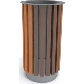 Venkovní odpadkový koš HTI Venkovní odpadkový koš Isa Typ ukotvení: dlouhé (k zabetonování), Barva konstrukce: černá komaxit (RAL 9005)