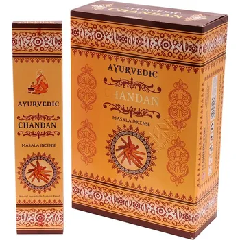 Vonná tyčinka Karton Ayurvedic Chandan indické vonné tyčinky 12 krabiček. Množstevní sleva.