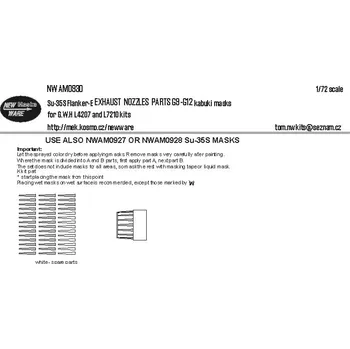 Plastikový model 1/72 Mask Su-35S Flanker-E EXHAUST NOZZLES G9-G12