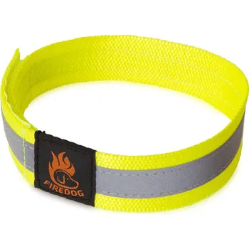 Obojek pro psa Firedog Reflexní obojek na suchý zip 30 mm 60 cm oranžový Barva: Žlutá