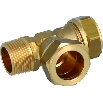 Vodovodní potrubí GENERAL FITTINGS Mosazný svěrný T-kus - vnější závit 1" x 28 x 28 mm 1N0017H102828G