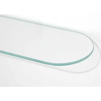 Drátěná police Cover oval C 59x12 cm - skleněná polička oválná čirá 100-098