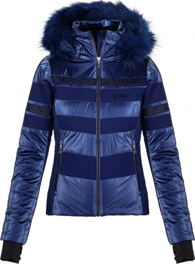 Veste De Ski Femme Kilpi DALILA-W - Membrane SIBERIUM 10000 (Imperméable/Respirant) - Coupe Regular - Capuche Amovible Avec Fausse Fourrure