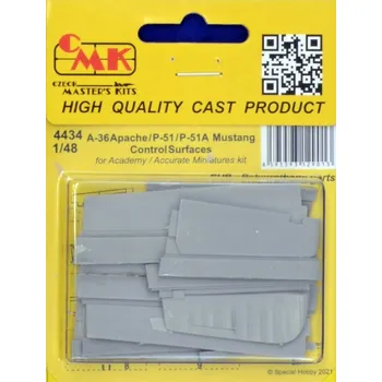 Plastikový model CMK 1/48 A-36 Apache/P-51/P-51A Mustang Contr.Surfaces