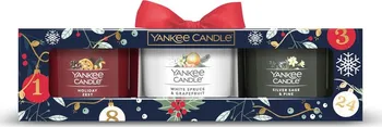 Svíčka Yankee Candle Vánoční dárková sada 3× 49 g modrá