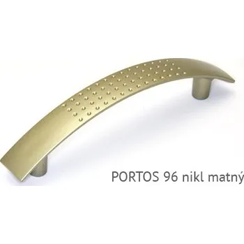 Plastová úchytka PORTOS 96,128 Varianta: PORTOS 96 nikl matný