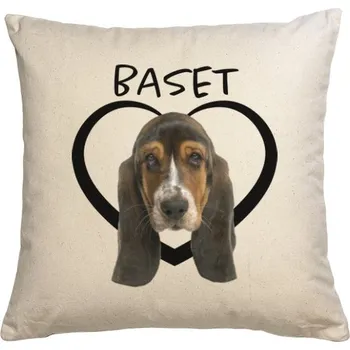 Polštář Polštář bavlněný s potiskem Baset