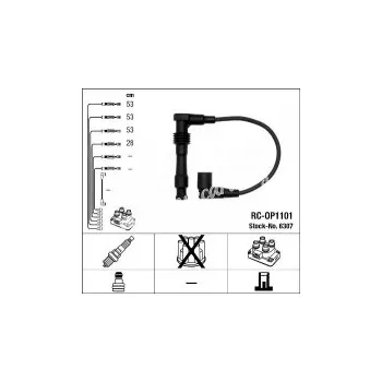 Zapalovací kabel Sada kabelů pro zapalování NGK RC-OP1101