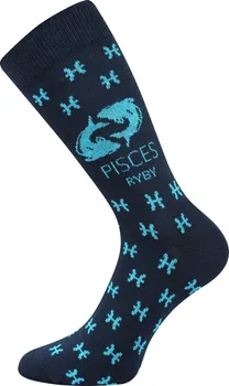 pánské ponožky BOMA Zodiac Ryby tmavě modré