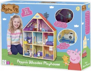 domeček pro figurky TM Toys Peppa Pig velký dřevěný rodinný dům se světlem a zvukem