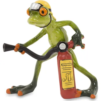 Keramická žabka - Hasič