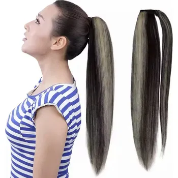 Ozdoba do vlasů Culík z pravých vlasů na prodlužování vlasů 40cm 1B/613 melír