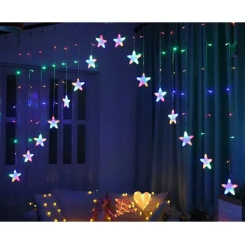 Vánoční světelný závěs Iso Trade 11336 závěs 136 LED multicolor