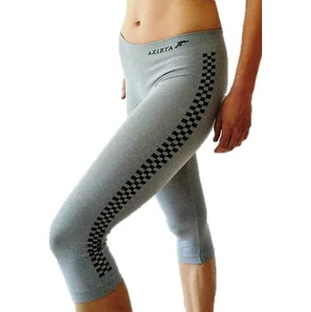Dámské legíny AXIRYA - Bezešvé sportovní capri legíny - melange+černá/S/M