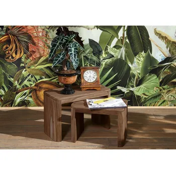 Servírovací stolek MONTREAL  Set příručních stolků, palisandr, uzená třešeň