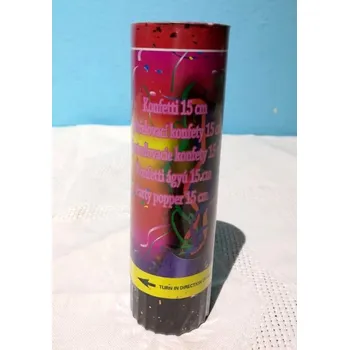 Vystřelovací konfety 15 cm