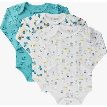 Kojenecký body Fixoni 3ks kojenecké body s dlouhým rukávem 5768 - 110 Velikost: 68 OEKO-TEX