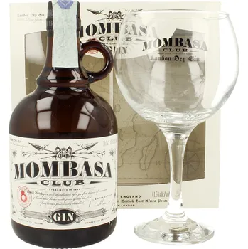 Likér Mombasa Club Gin + sklenice 0,7 l 41,5 %