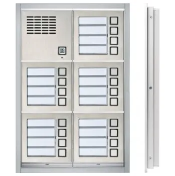 Poštovní schránka Zvonkové tablo TESLA GARANT pro zazdění - 20 účastníků - VERTIKÁLNĚ