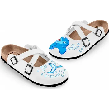 Pracovní oblečení Obuv zdravotní FORcare 101058 bílá potisk delfín SLEVA! vel. 39-40 Velikost: 40