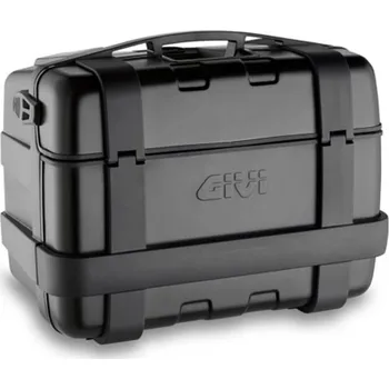 Zavazadlo na motocykl TRK 46B kufr GIVI Trekker černý s černým hliníkovým víkem (Monokey), objem 46 ltr.