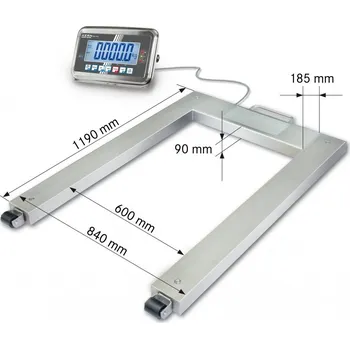 Průmyslová váha Paletová váha Kern UFN 600K200IPM do 600 kg z nerez oceli, s možností úředního ověření