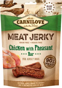 Pamlsek pro psa Carnilove Jerky Chicken with Pheasant Bar 100 g
