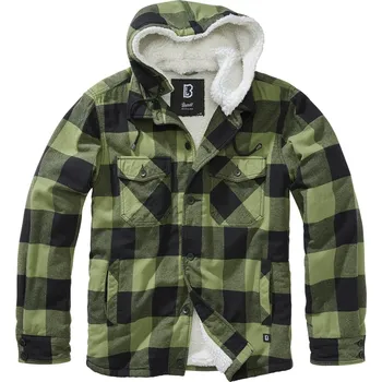 Pánská casual bunda Brandit Lumberjacket Hooded zelená/černá XL