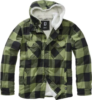 Pánská casual bunda Brandit Lumberjacket Hooded zelená/černá XL
