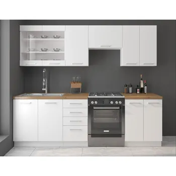 Kuchyňská linka Kuchyňská linka EKO WHITE bílá matná, 240 Sestava B