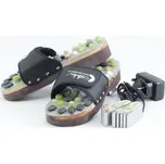 Catmotion Vyhřívané masážní pantofle s přírodními kameny černé XL