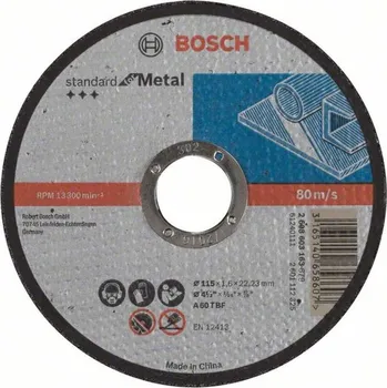 Brusný kotouč BOSCH Dělicí kotouč rovný Standard for Metal, 115x1,6 mm 2608603163 free_store_pickup