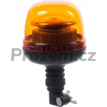 Maják LED odpružený oranžový výstražný maják pro nástrčnou trubku, 12 V/24 V, 24 W, Ø 128 x 215 mm