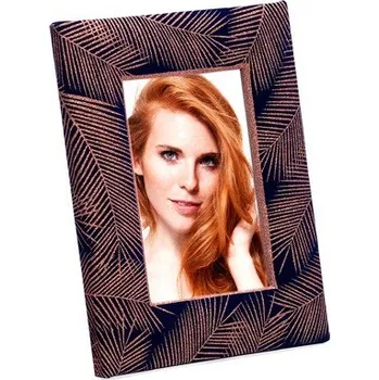 Rám na obraz Fotorámeček 10x15 LOTUS tm. modrý kph