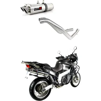 Auto-moto Laděný výfuk DOMINATOR APRILIA ETV1000 CAPONORD KULATÉ KONCOVKY STANDART